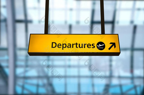 登记，机场出发和到达信息板标志