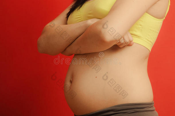 孕妇腹部特写