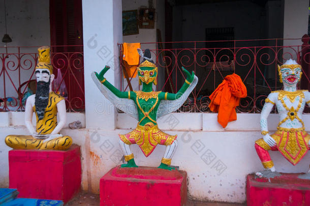 佛教寺庙与黄金。LuangPrabang.laos。