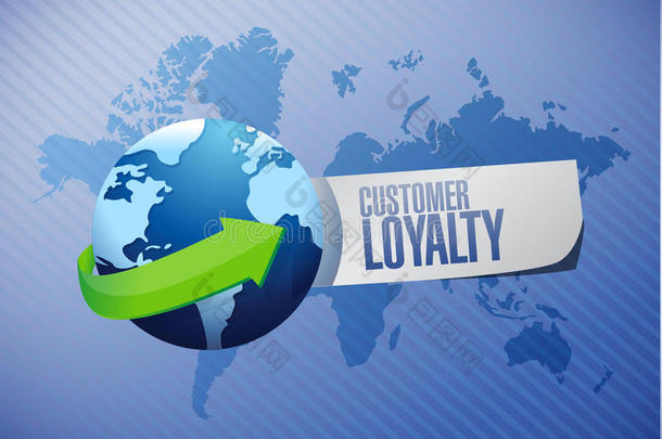 客户忠诚度国际全球标志概念