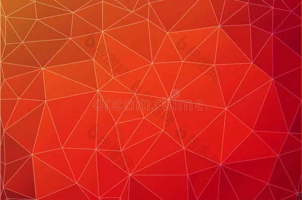 深橙色抽象多边形背景
