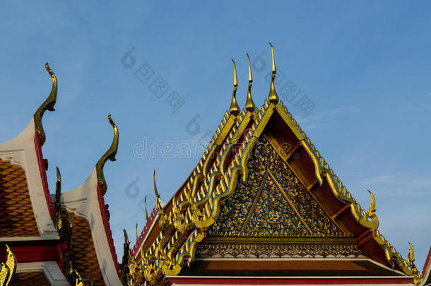 泰国曼谷华府寺屋顶详图