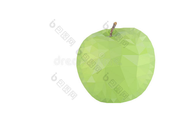 绿色苹果多边形