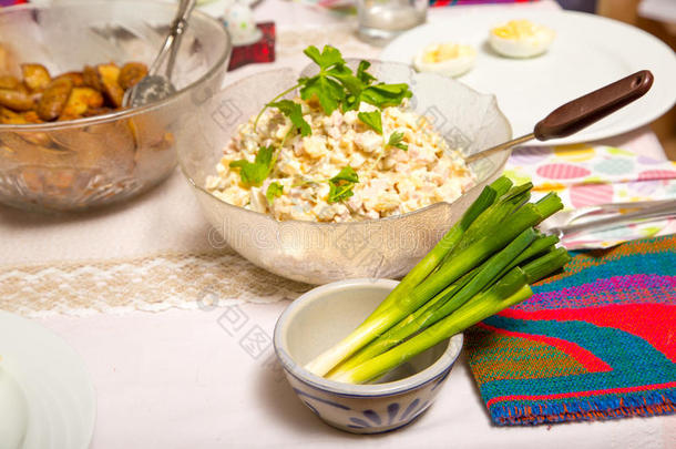 一顿健康的饭菜的食物成分