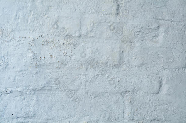 背景纹理，旧砖墙上的白色石膏