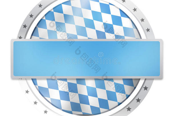 菱形花纹背景徽章横幅巴伐利亚