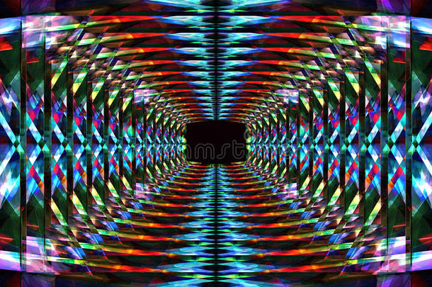 抽象彩色隧道