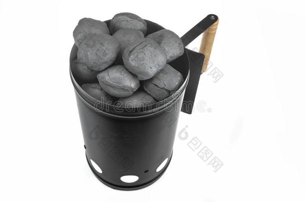 烧烤烤炉煤火焰发酵剂与木炭成型分离