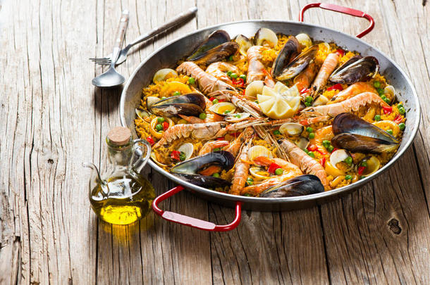 西班牙<strong>传统美食</strong>海鲜饭