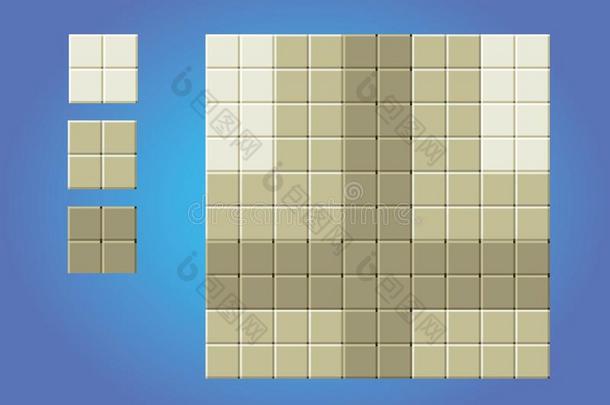 地板游戏瓷砖-像素艺术风格矢量插图