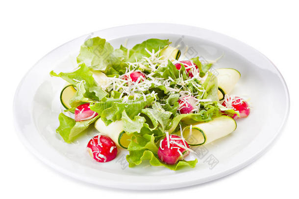 新鲜春季蔬菜健康沙拉