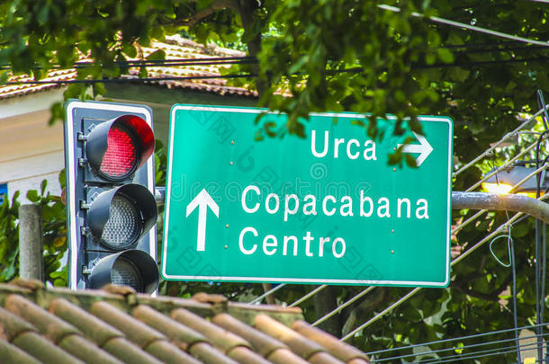 里约热内卢的科帕卡巴纳街标志