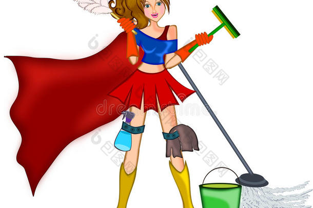 打扫超级女人