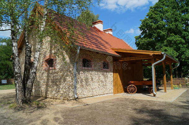 村庄的建筑、谷仓、露天博物馆-重建xx世纪