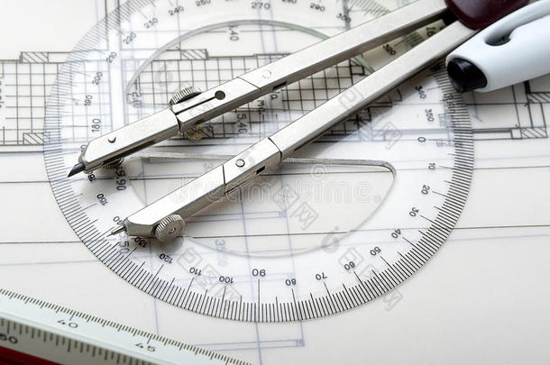 建筑师建筑的建筑学蓝图建筑