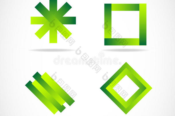 绿色标志元素图标设置