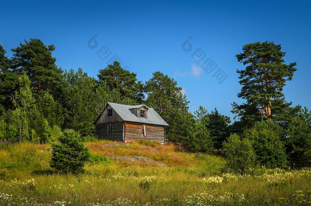 蓝色小屋环境农庄芬兰