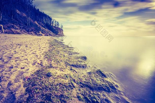 摘要波罗的海海滩美丽的蓝色