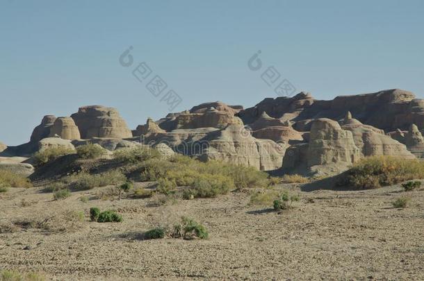 蓝色瓷器<strong>沙漠</strong>克拉玛依风景