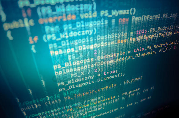 编程编码源代码屏幕。