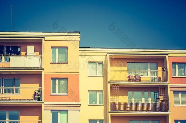 住宿公寓建筑学背景阳台