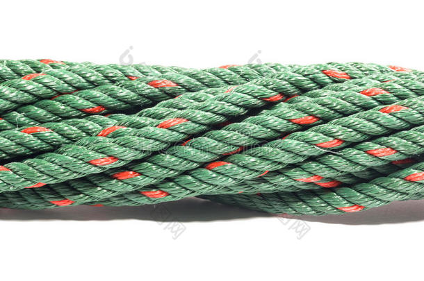 绿色系绳，由尼龙制成