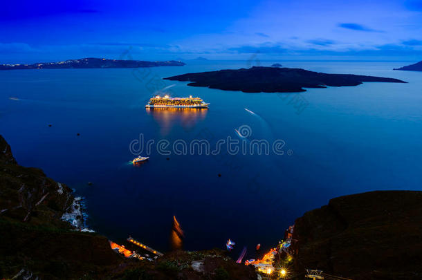 圣托里尼夜景