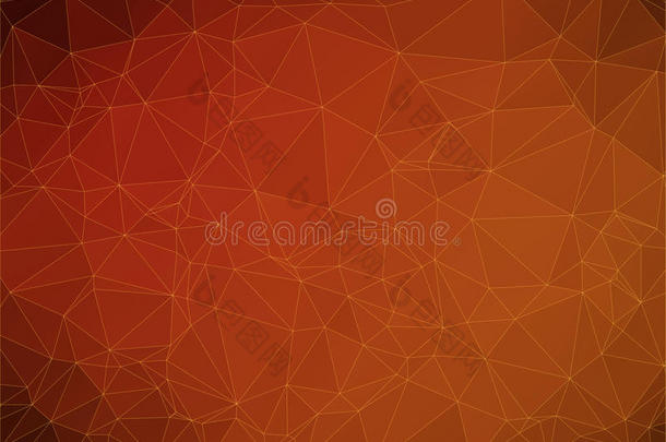 深橙色抽象多边形背景