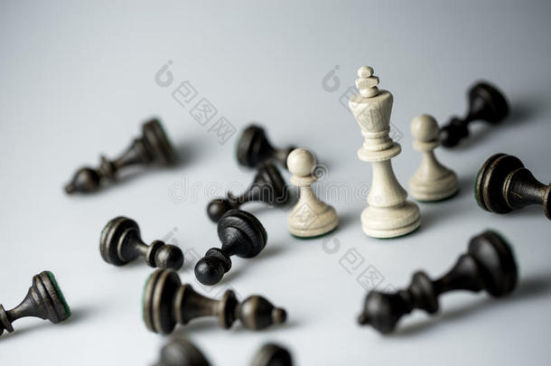 国际象棋人物，商业理念战略，领导，团队和成功