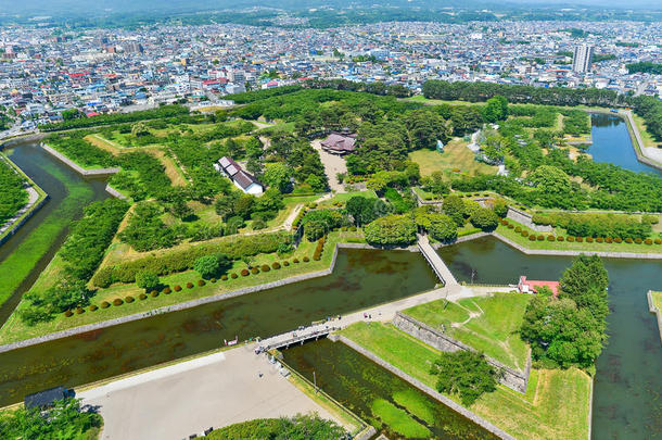 日本北海道哈科达特的高乐阁公园。