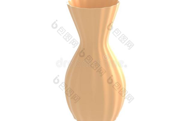 <strong>陶瓷花瓶</strong>3D渲染米色