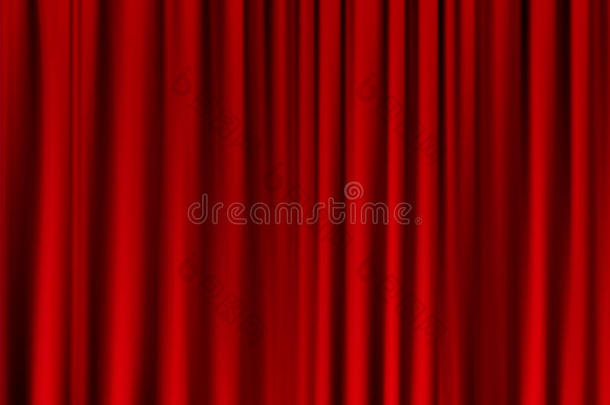 窗帘或窗帘红色背景