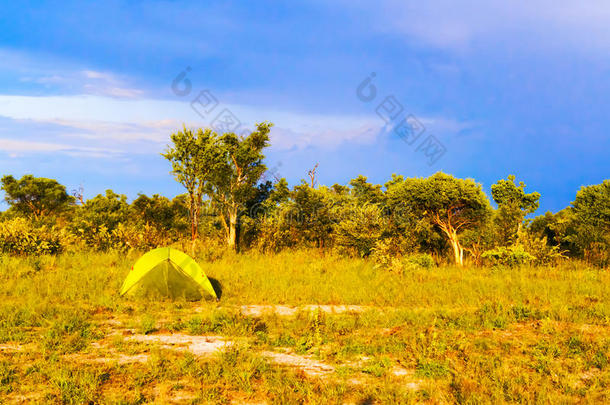 博茨瓦纳卡萨内附近的营地