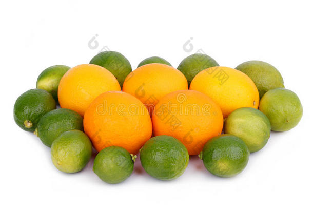 新鲜的橙色和柑橘类水果