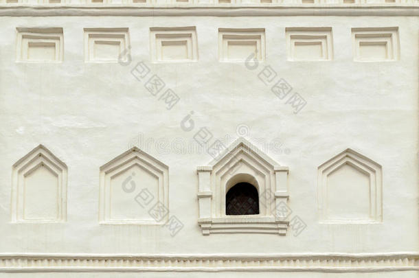 古窗在圣索菲亚大教堂钟楼在天鹅绒诺夫哥罗德，俄罗斯