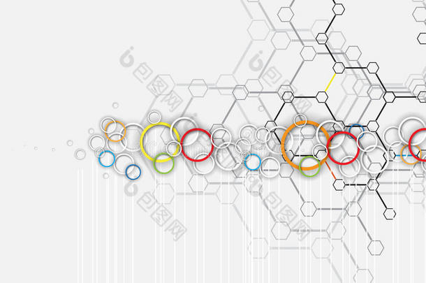 抽象的技术背景。 未来主义技术接口。 vecto