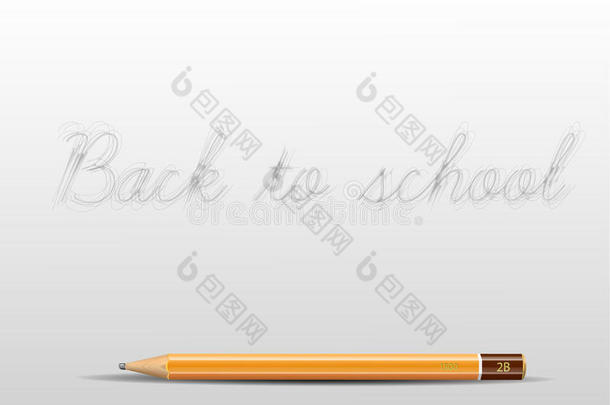 回到学校海报，用铅笔和空间为你的内容