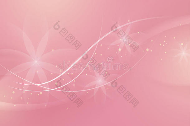 抽象花卉浅粉色背景设计