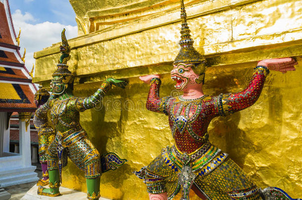 恶魔<strong>守护者</strong>支持瓦阿伦寺，曼谷，泰国