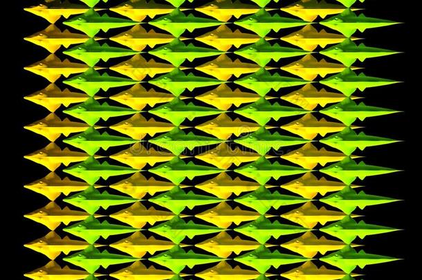 许多鱼的<strong>黄绿</strong>色倾斜图案