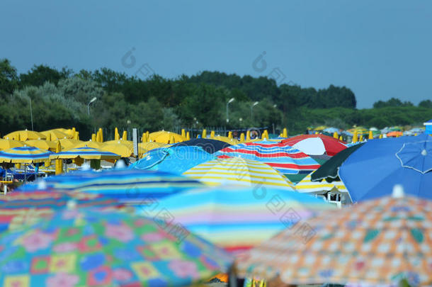 海滩上的阳伞