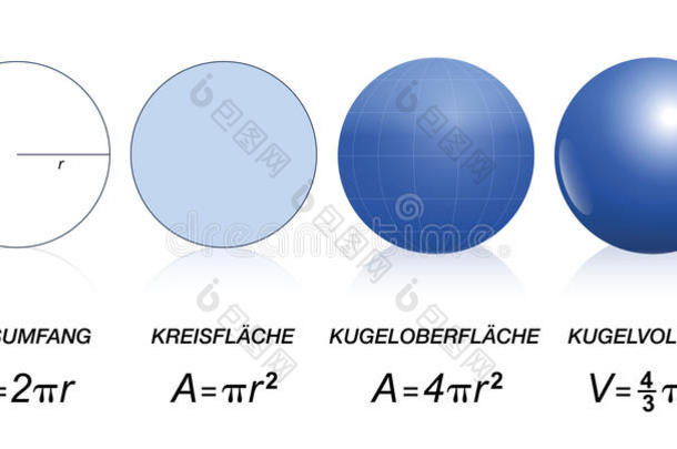 圆球数学公式德语