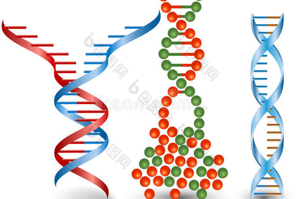 断裂DNA链的抽象图像