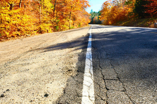 秋天的景象与道路