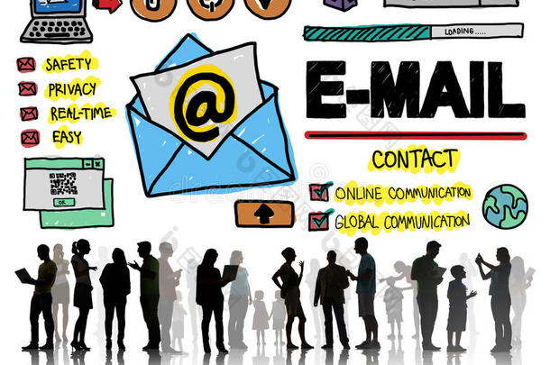 电子邮件通信在线消息技术概念
