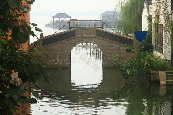 中国，金溪水村，月门桥