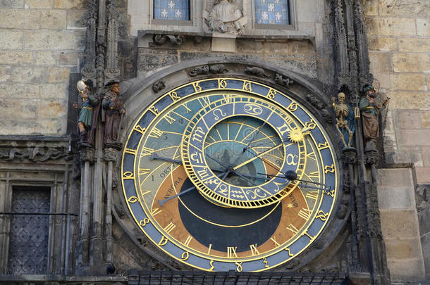 星空市政厅上的天文钟。 布拉格，捷克共和国