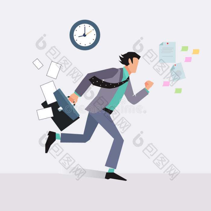 商人约会迟到了图片-包图网企业站