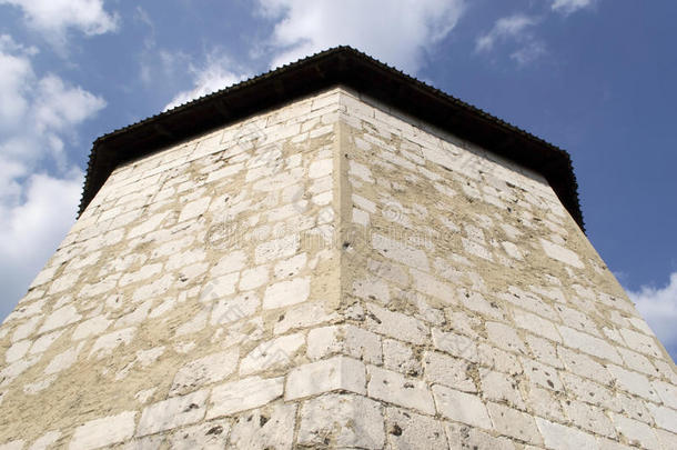 中世纪城堡的古老瞭望塔