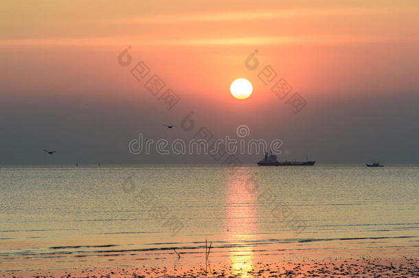 泰国邦普海滩日落